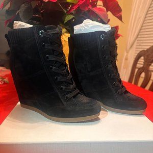 VERONICA BEARD Elissa Suede Wedge Sneakers Size 7